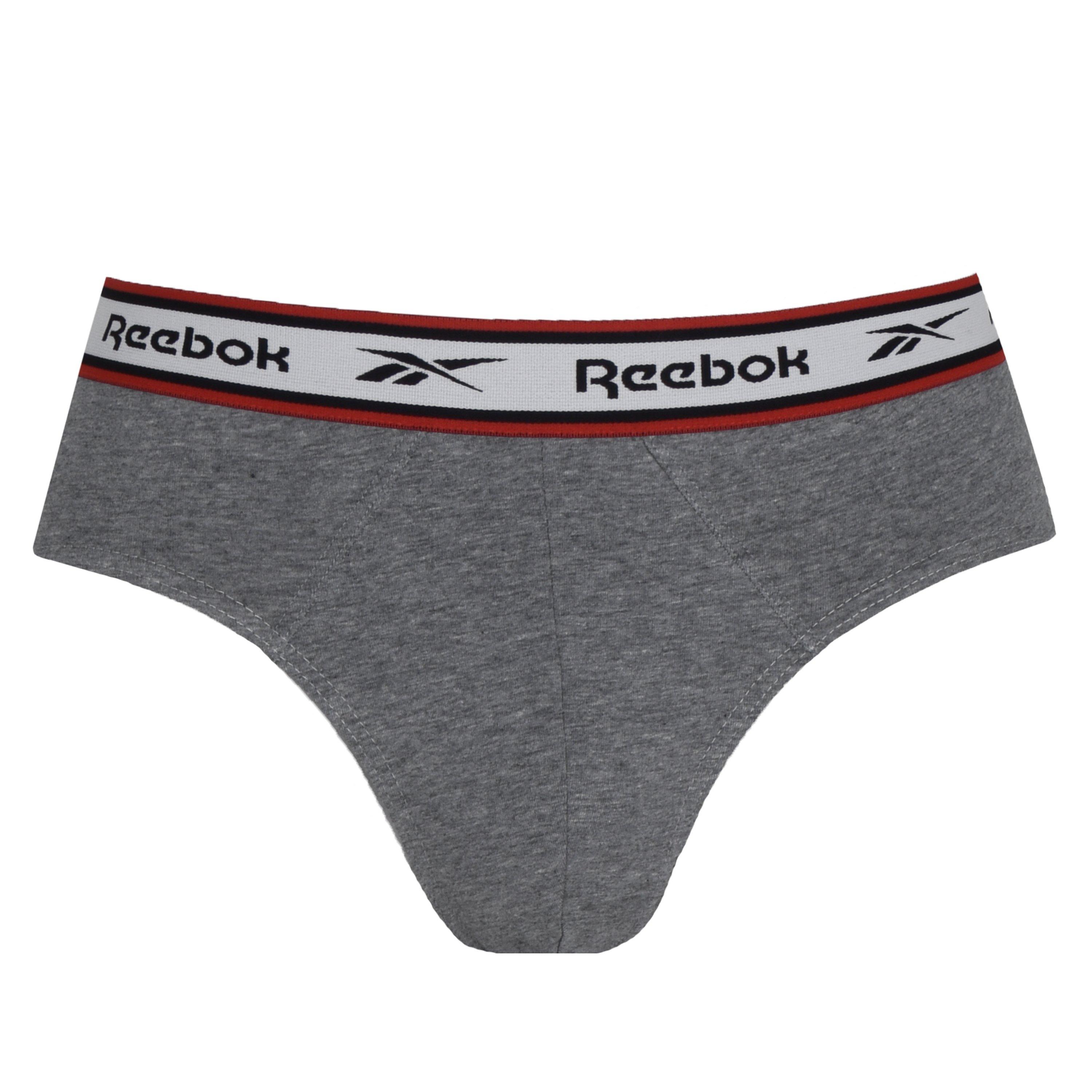 Reebok 3 Pack Cotton Elastane Briefs Mens