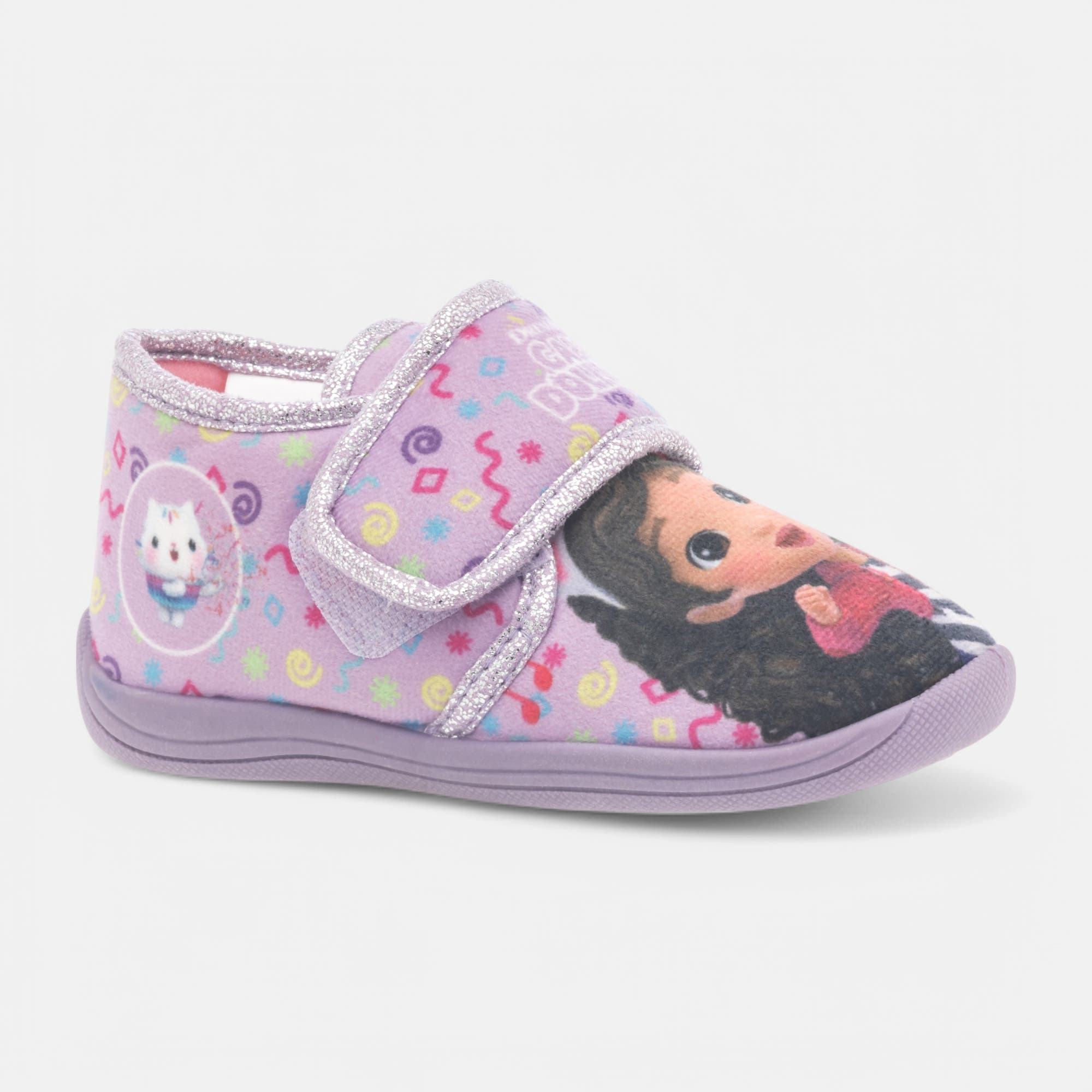 Pantoufles attaches velcros Fille violet