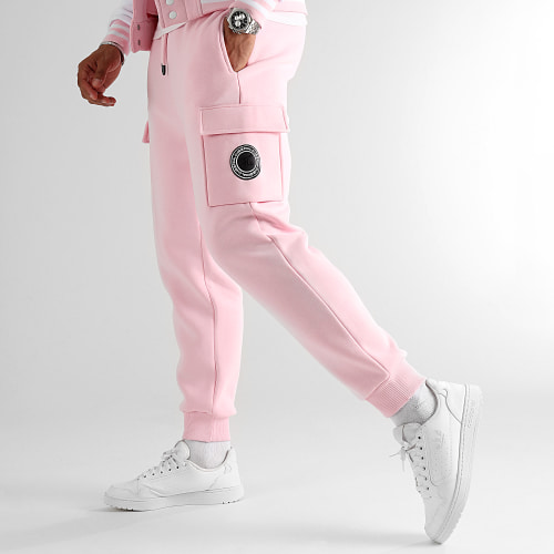 Ensemble Veste Teddy Et Pantalon Jogging Cargo 1151 1121 Rose