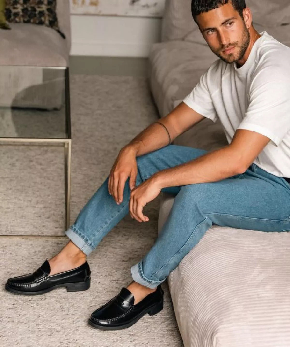 Mocassin Manhattan Noir Lisse
