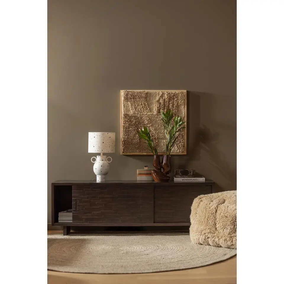 WOOOD Utopia Vloerkleed - Wol/Katoen - Naturel - 1x200x200