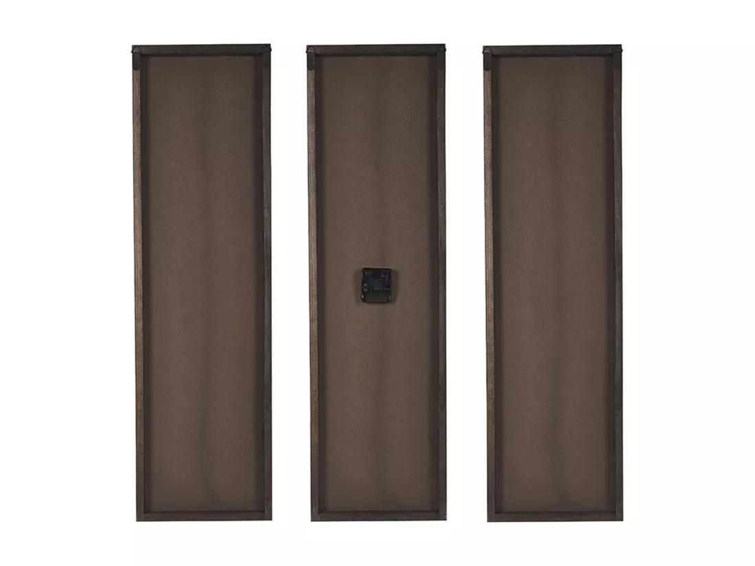 Horloge murale COATLAN 75 cm Bois Marron/noir