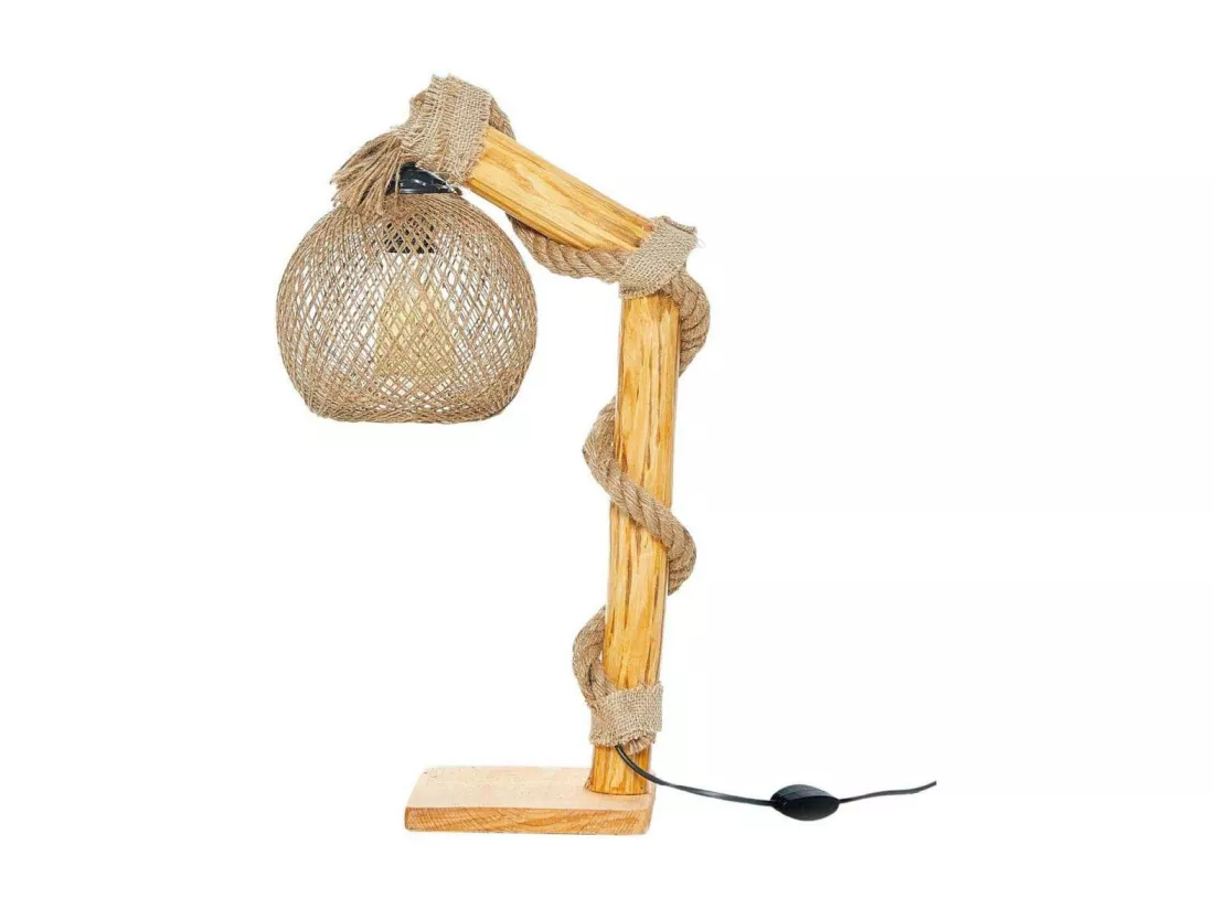 Lampe de bureau en bois Canata