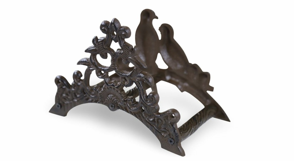 Support tuyau arrosage fonte marron 23x14.5x16.5cm