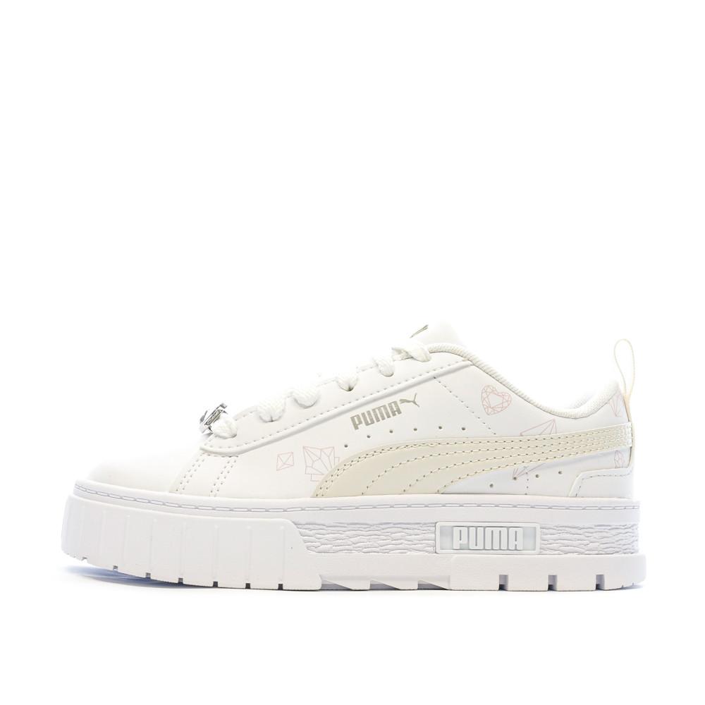 Puma Baskets Blanche/Beige Fille Puma Mayze