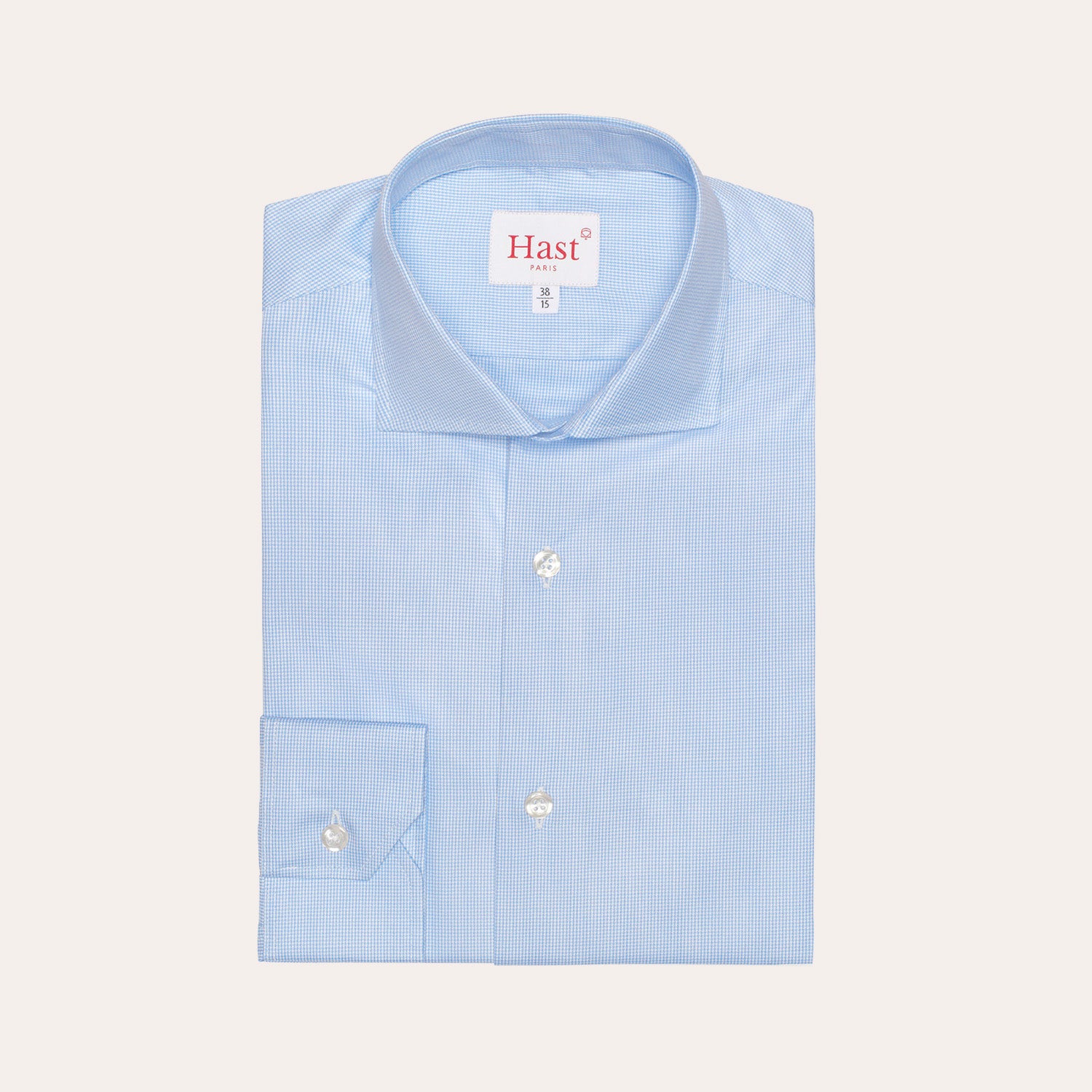Blue double-twisted oxford shirt
