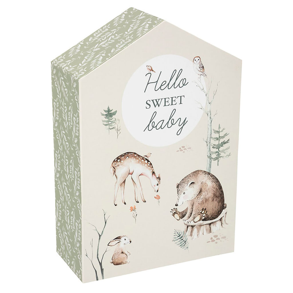 Coffret maison souvenir thème forêt 20.5x30.5x9cm
