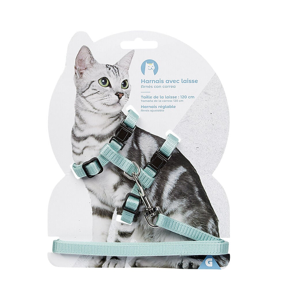 Harnais avec laisse pour chat