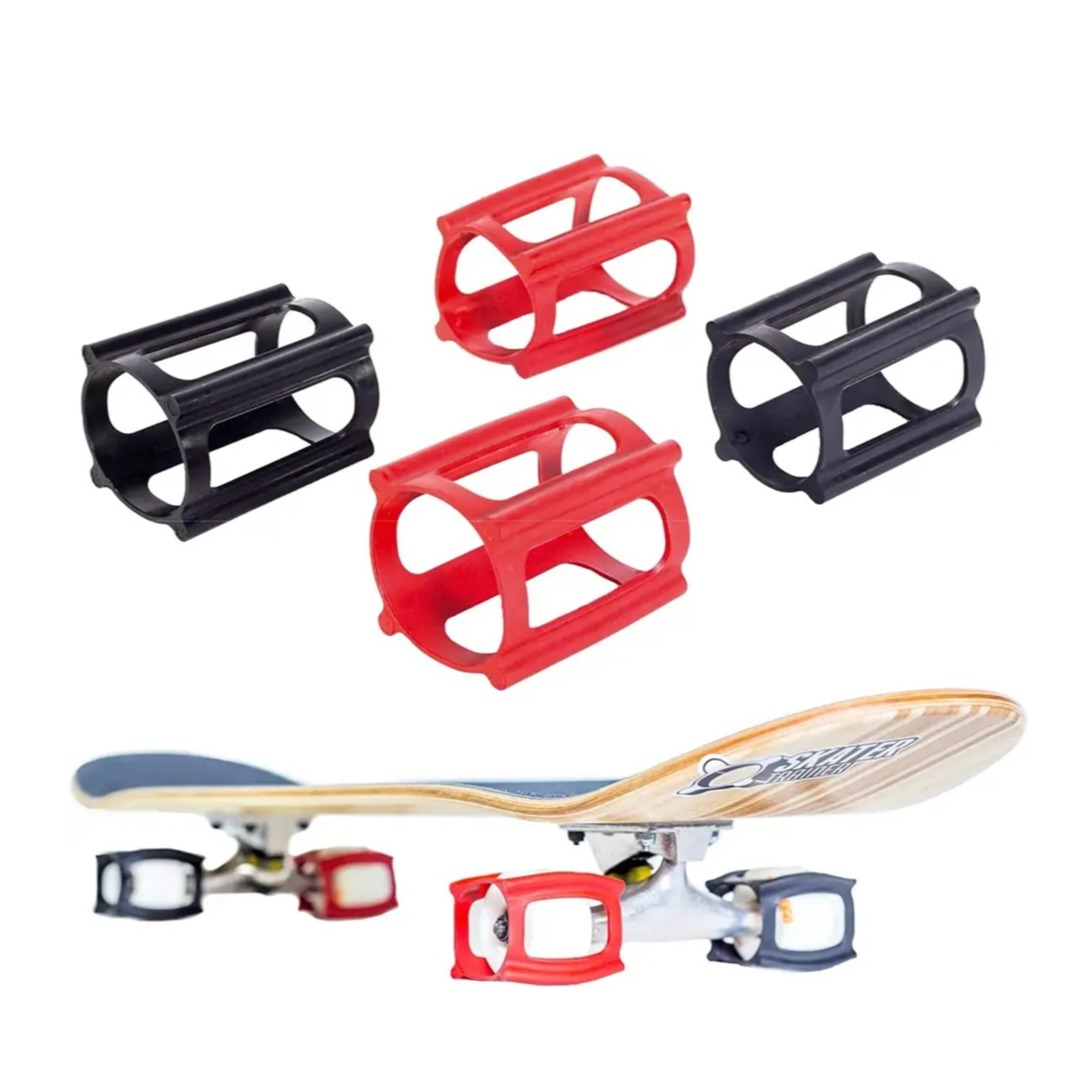 (4er Set) Skateboard Radabdeckung Trainings Hilfe Outdoor Spielzeug Tricks Zubehör - Rot