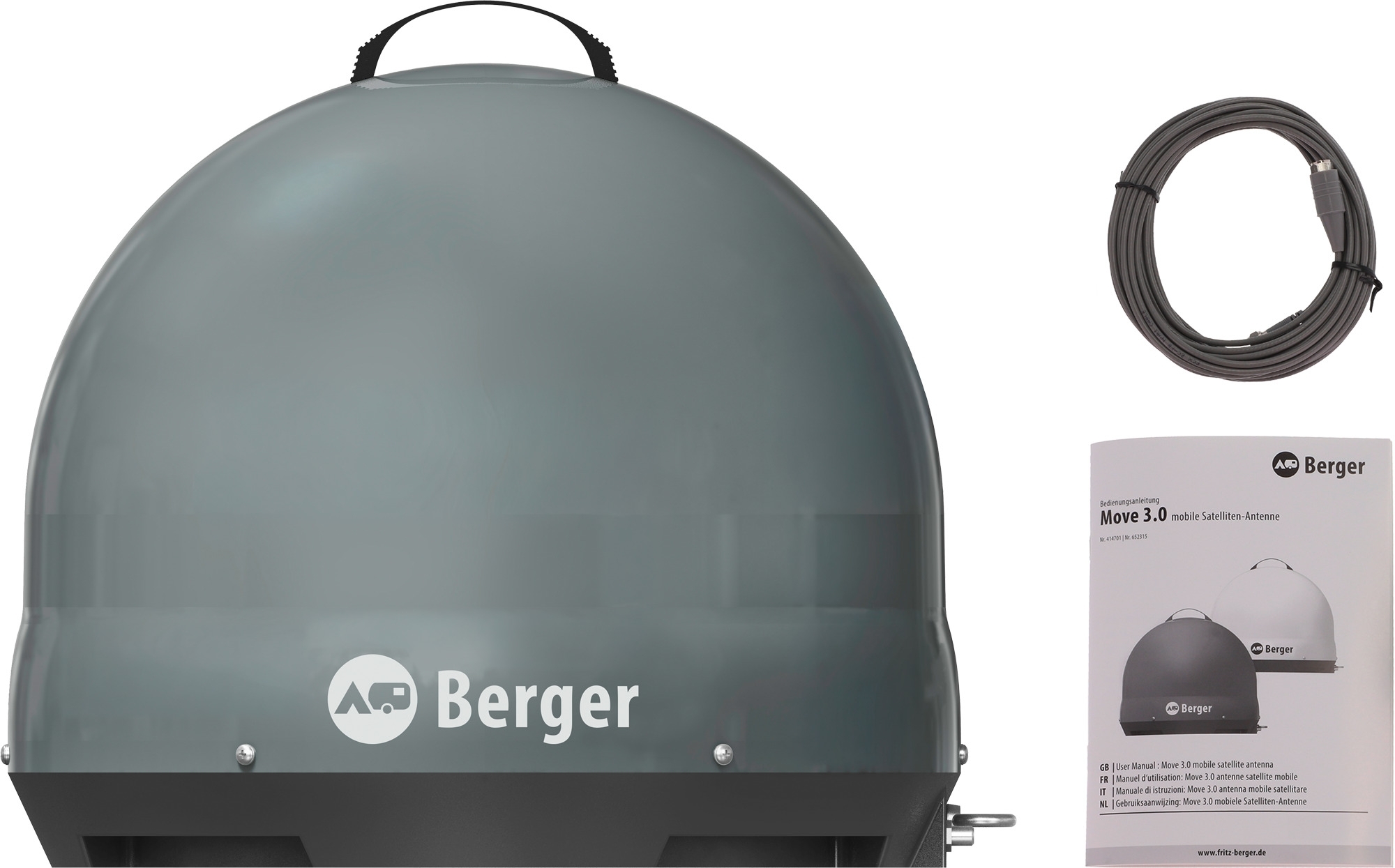Berger Move 3.0 Mobile Satelliten-Antenne grau