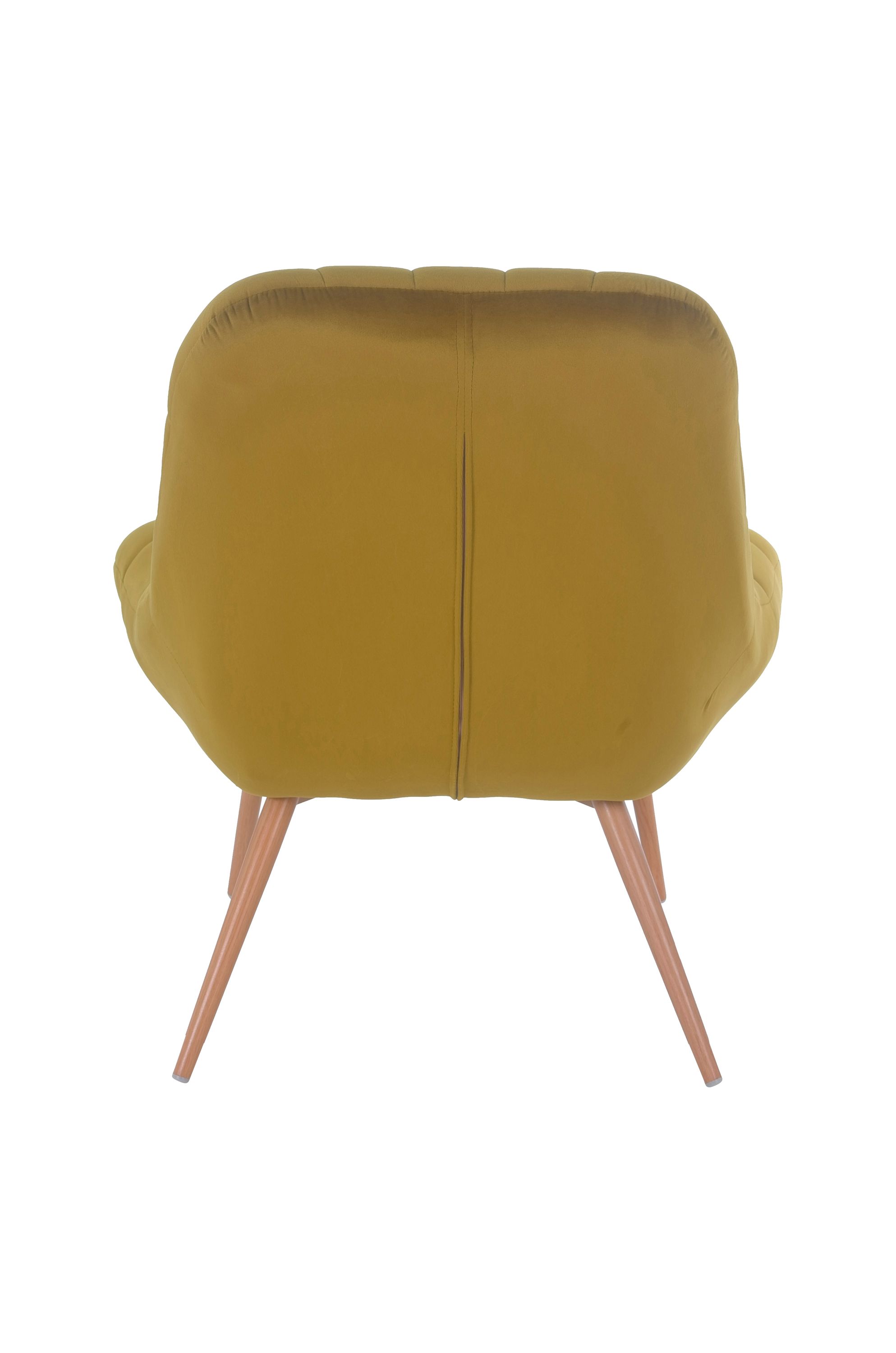 Sessel XXL Samt gelb Holzoptik Relaxsessel PolstersesselLoungesessel