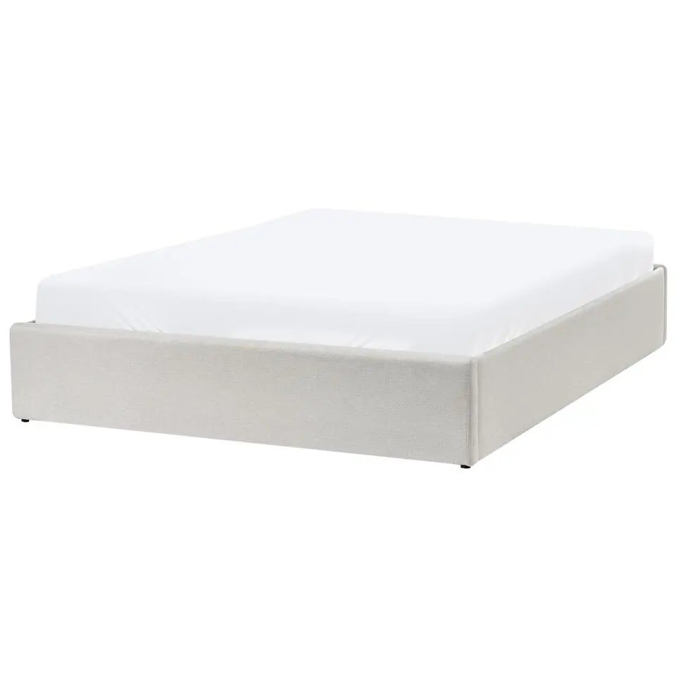 DINAN - Tweepersoonsbed - Lichtbeige - 140 x 200 cm - Polyester