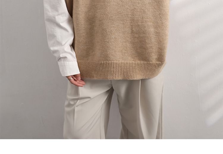 Femilina - V-hals effen trui vest