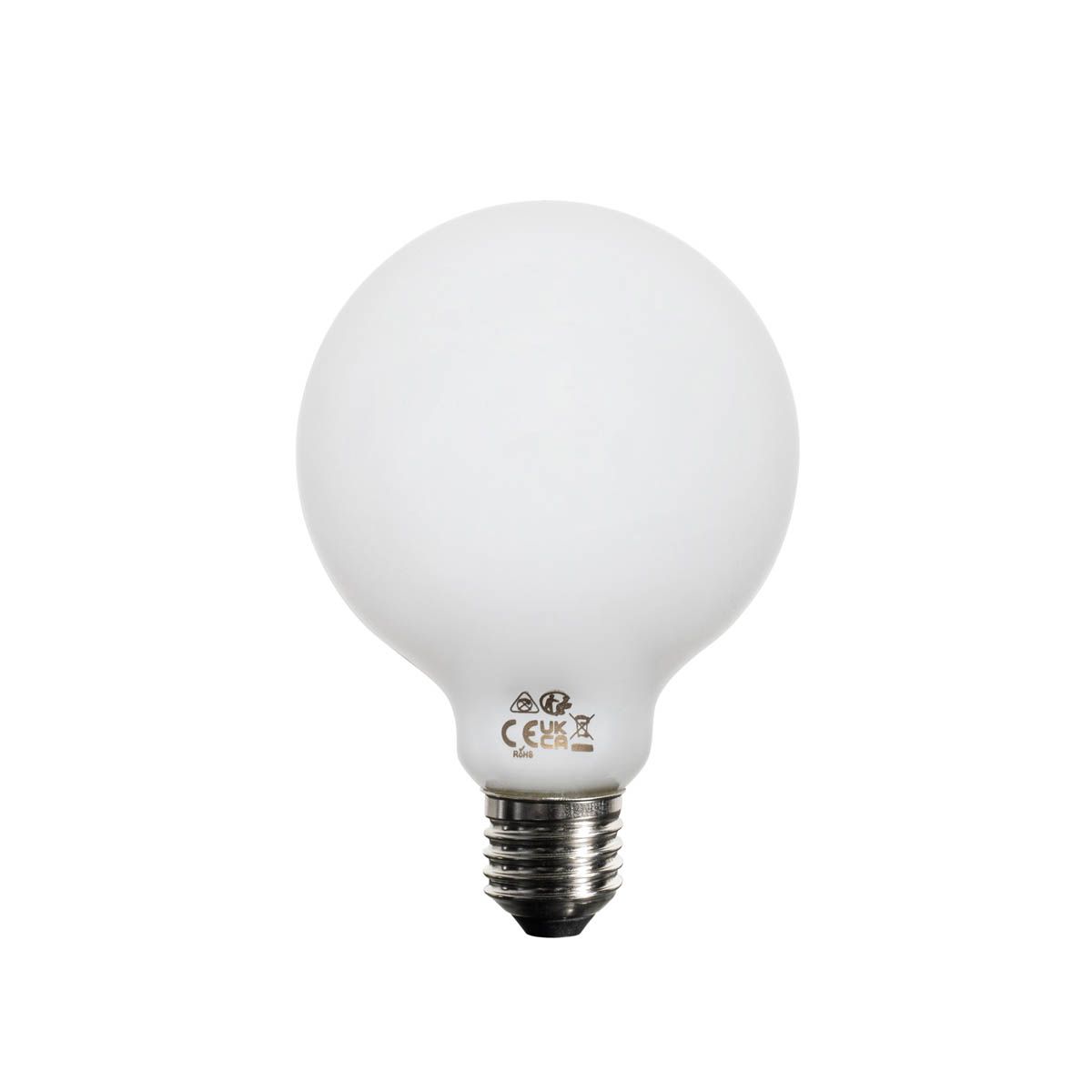 Set van 5 E27 dimbare LED lamp opaal G95 5W 450 lm 2200K