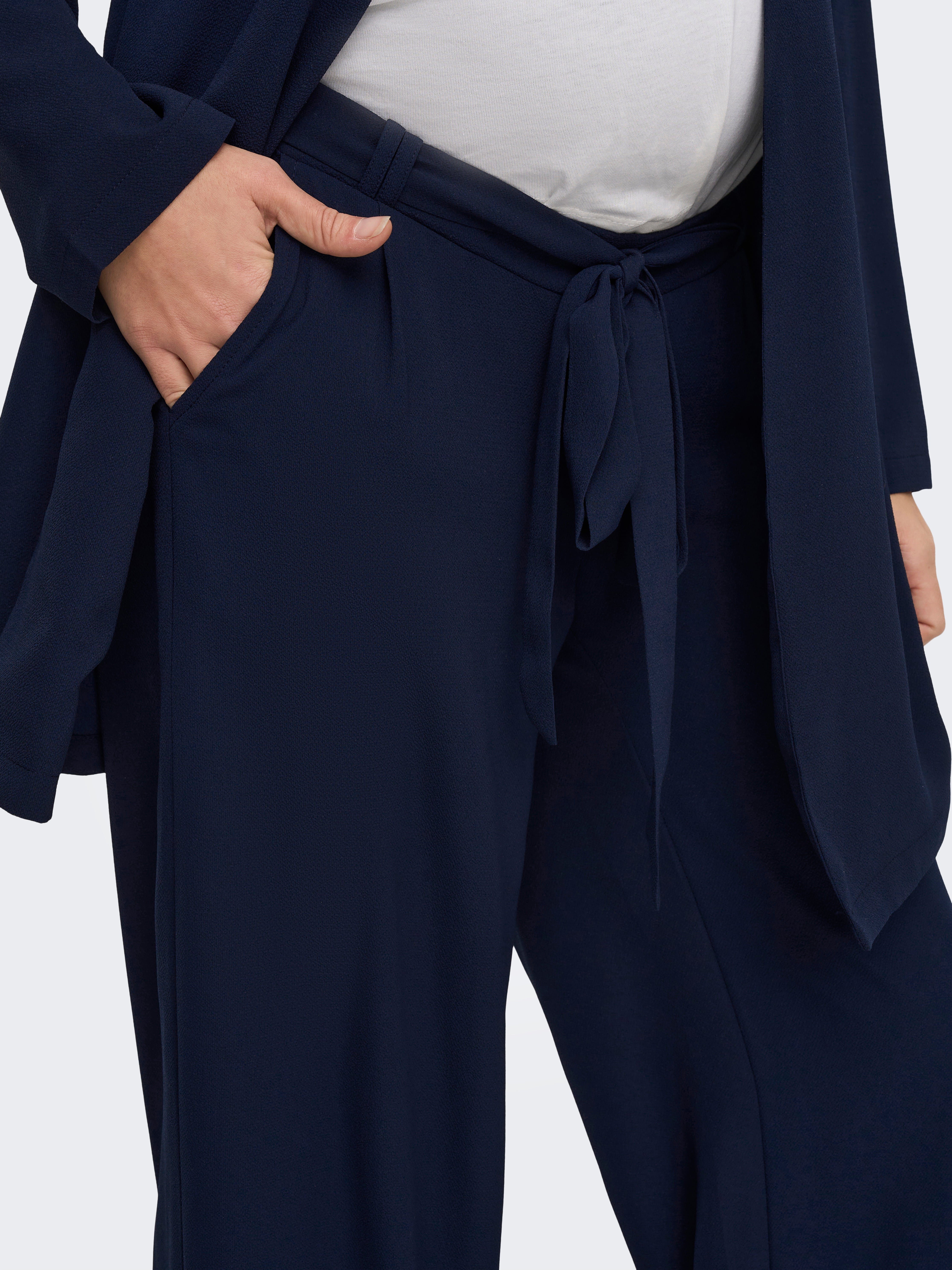 OLMMIKA Weiter Beinschnitt Palazzohose Night Sky