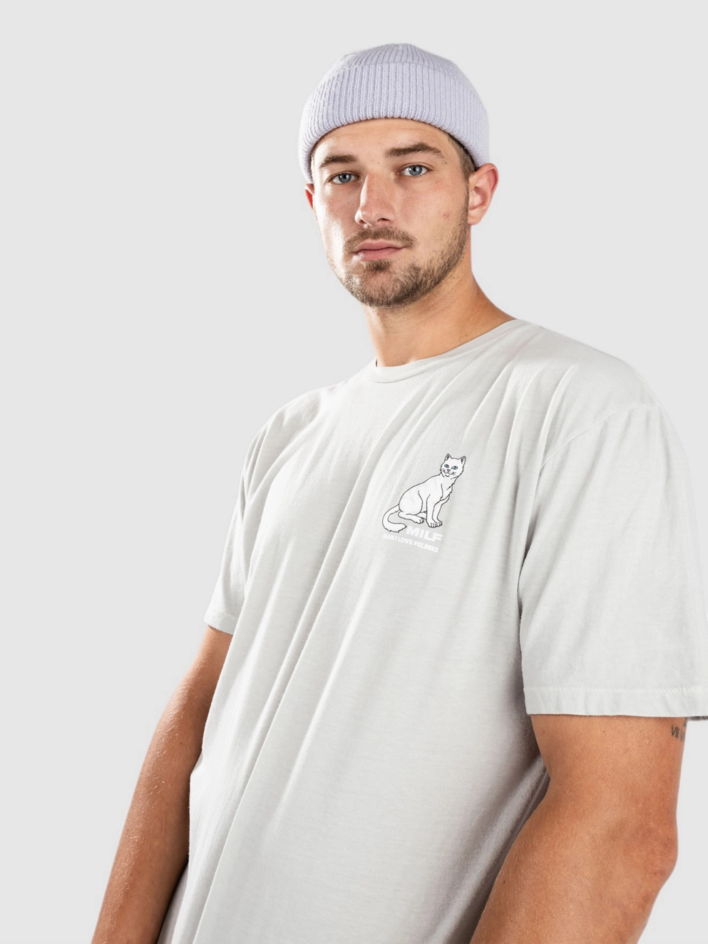 RIPNDIP Man I Love Felines T-Shirt grey