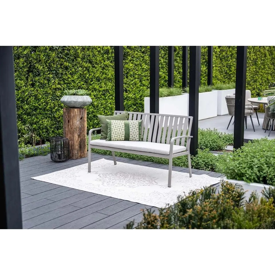 Pisa parkbank - aluminium - taupe - valley sand