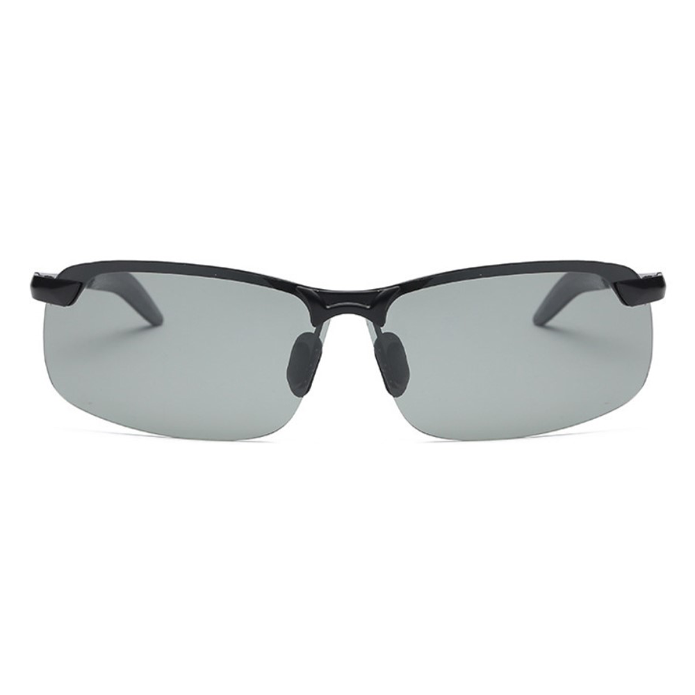 Selbsttönende Polarisierte UV Sport Brille Photochromatische Fahrrad Sonnenbrille - Schwarz