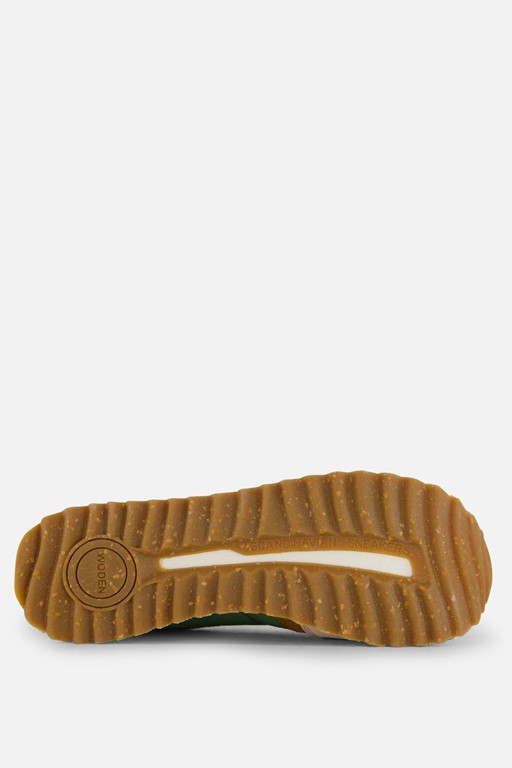 Woden Ronja Plateau Sneakers groen Leer