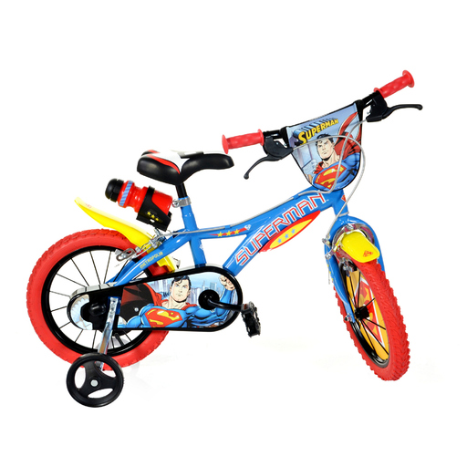 Bicicleta infantil Superman de 16 polegadas para crianças de 5 a 7 anos.