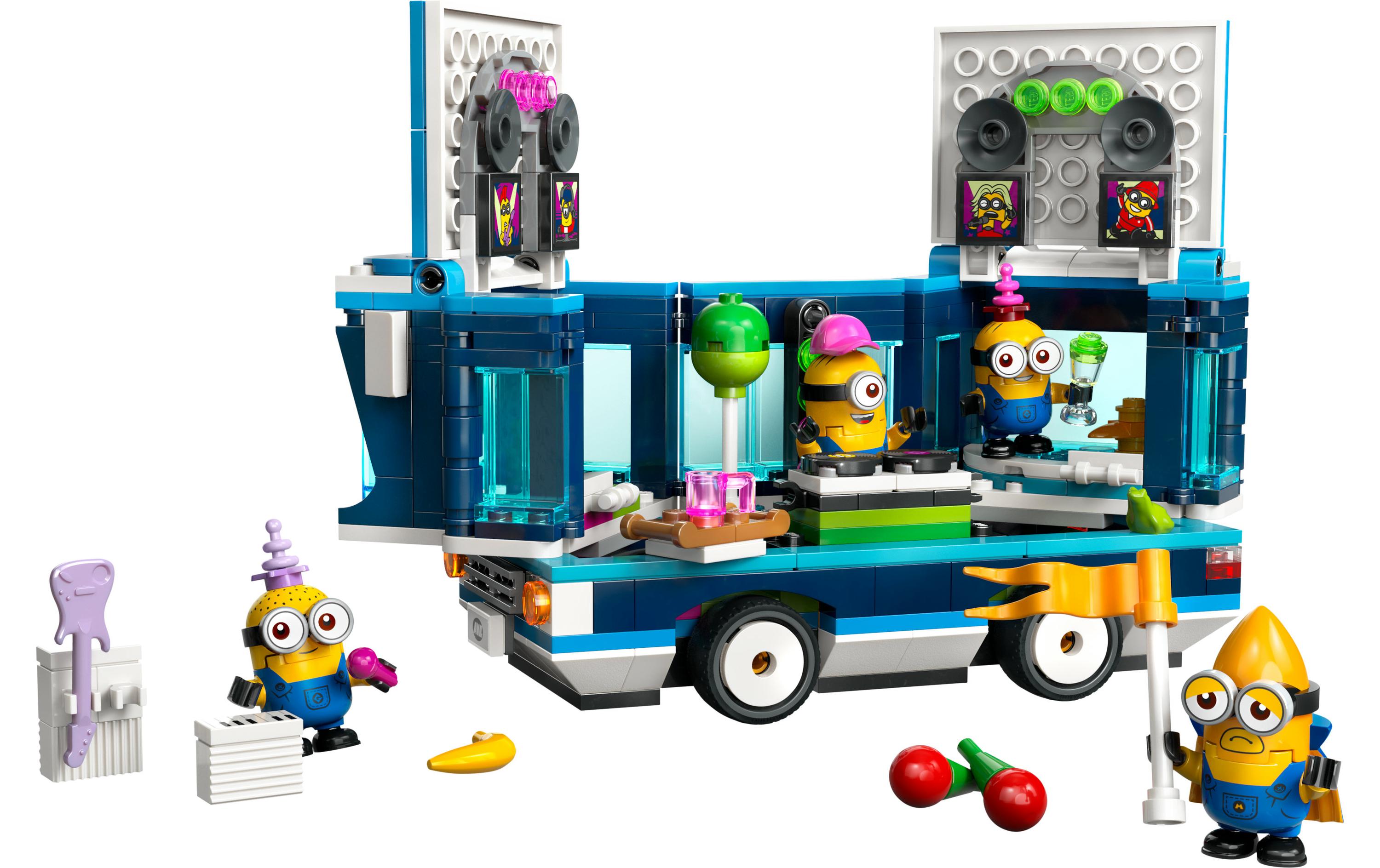 Despicable Me 4 Minions und der Party Bus 75581Vielseitiger Spielzeug-Bus mit Minions