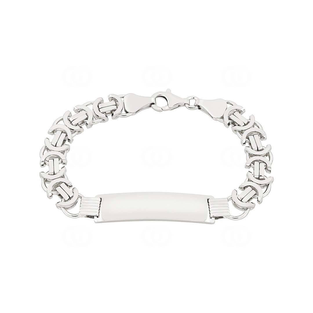 Gravurarmband König flach 925 Silber 10.6mm