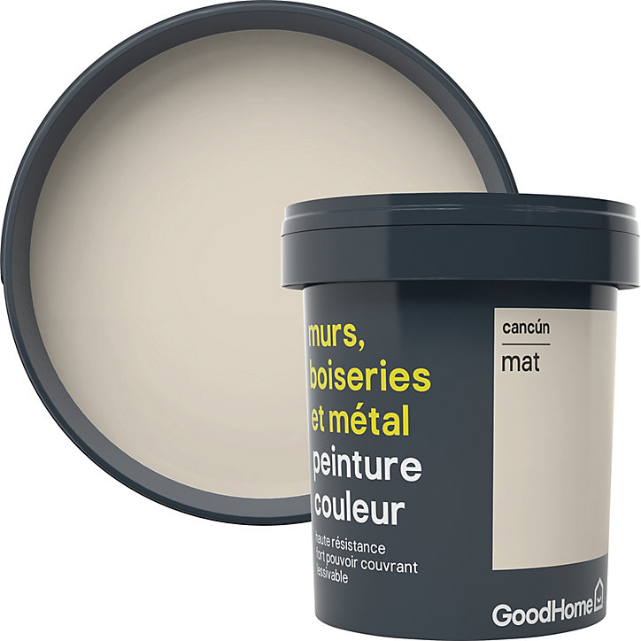 Peinture résistante murs, boiseries et métal GoodHome beige Cancun mat 0,75L