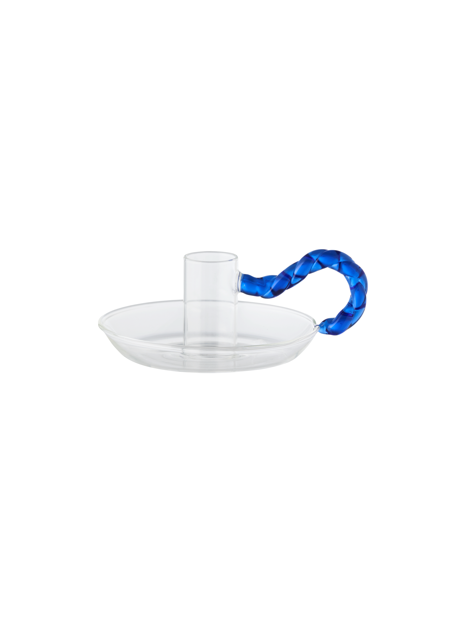 Lysestage | Glas. Ø10 x 6 cm. | Blue