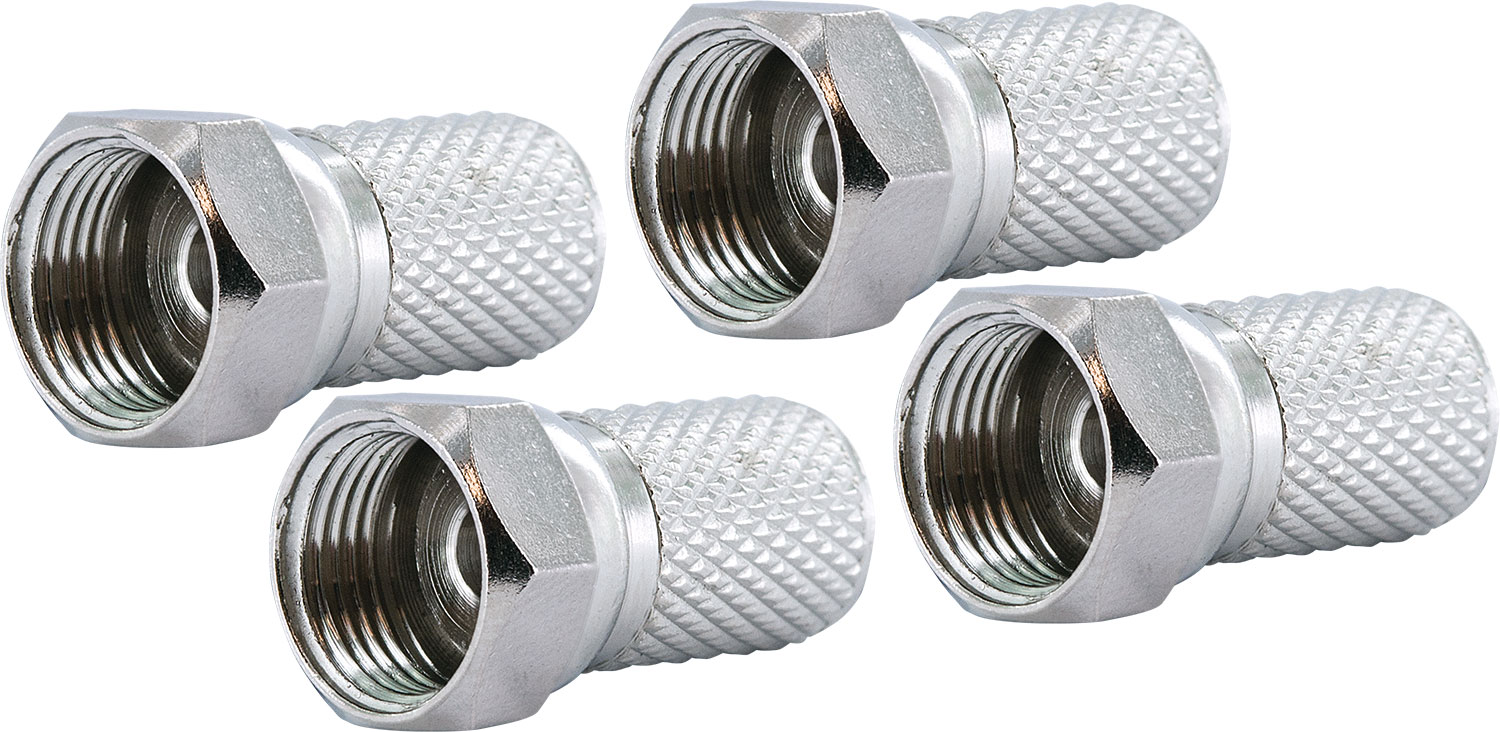 Schwaiger 4 x 7,3 mm F twist-on connector set