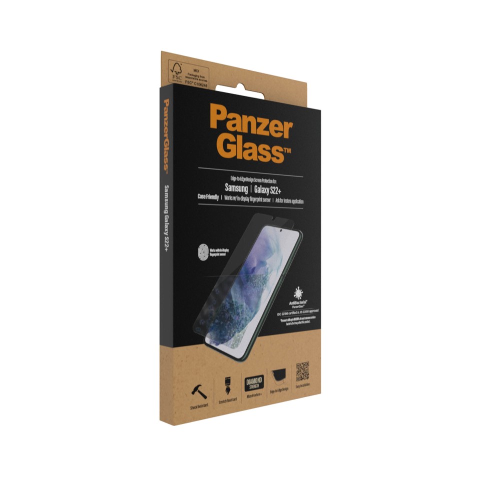 PanzerGlass - UltraForce1 Samsung Galaxy S22+ - Skærmbeskyttelse