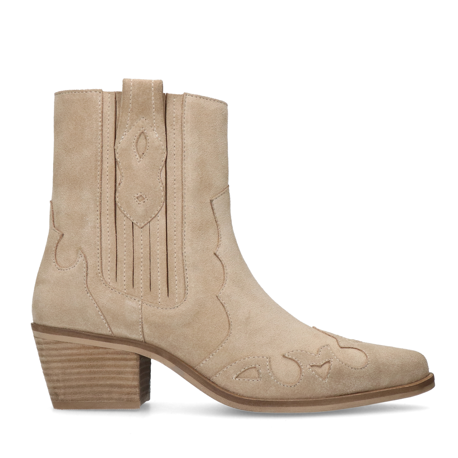 Beige suède cowboylaarzen