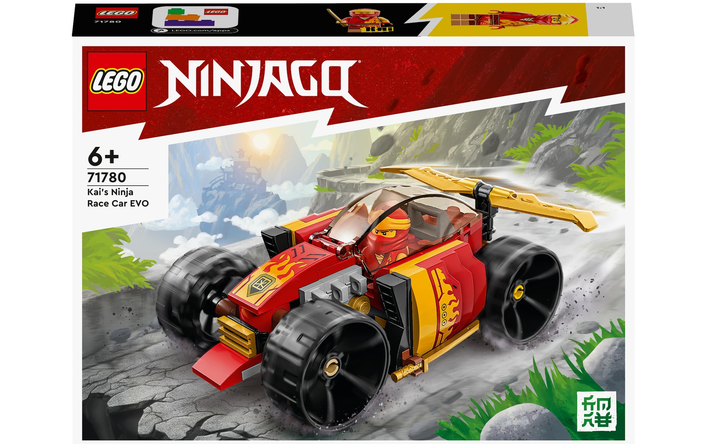 LEGO® Konstruktionsspielsteine »Kais Ninja-Rennwagen EVO«