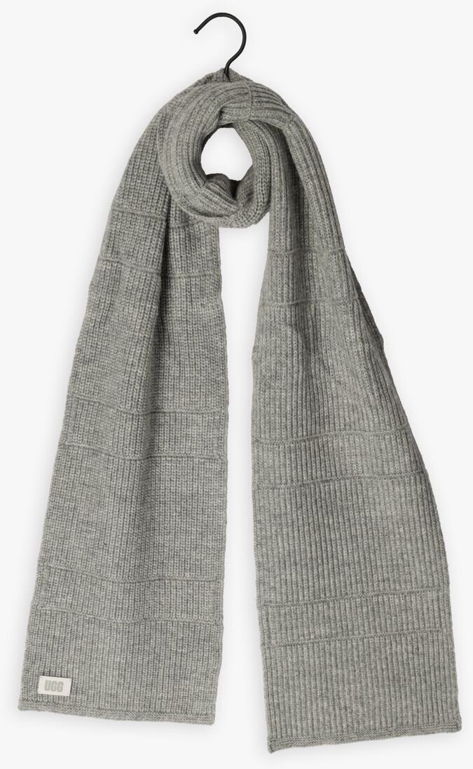 grijze ugg sjaal knit ribbed scarf