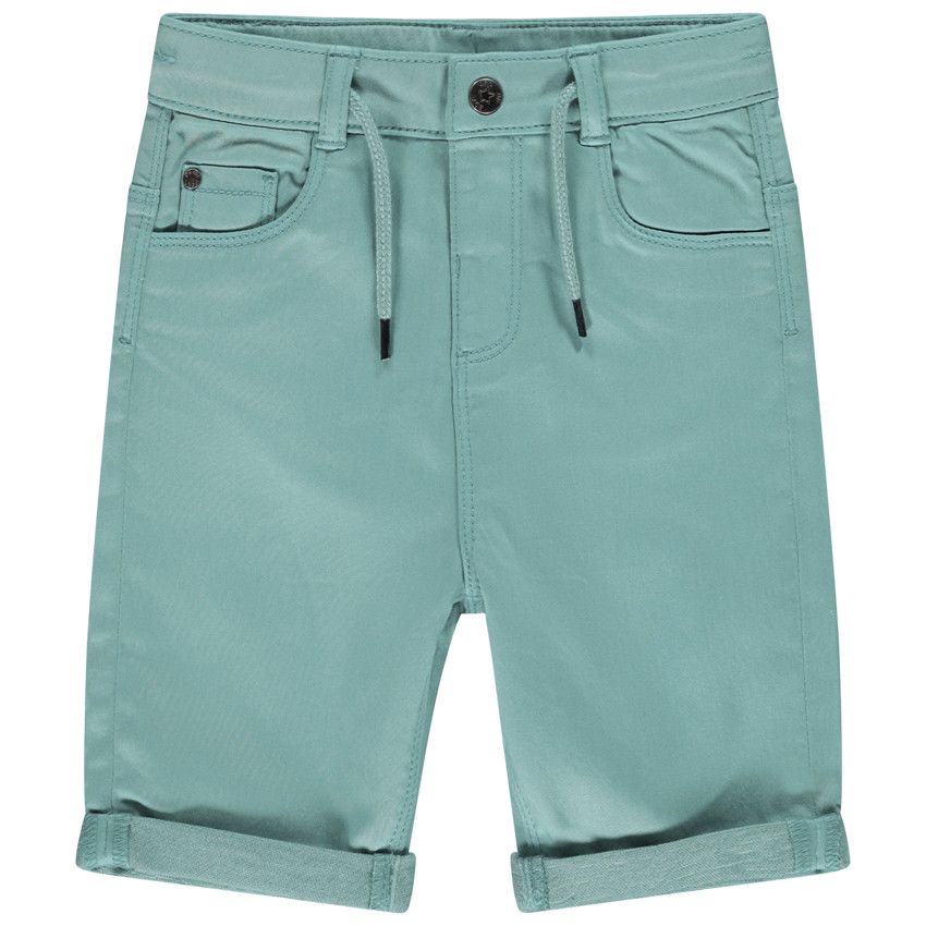 Bermuda en toile à cordons de serrage - Bleu moyen
