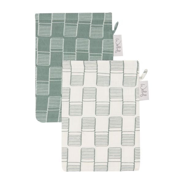 Witlof For Kids Sticky Stripes Washandjes - 2 Stuks