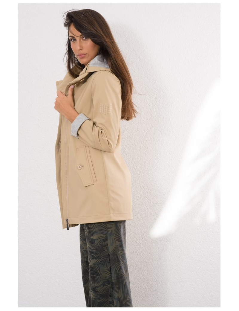 HBT TRENCH BEIGE CAPUCHE AMOVIBLE CASSIE