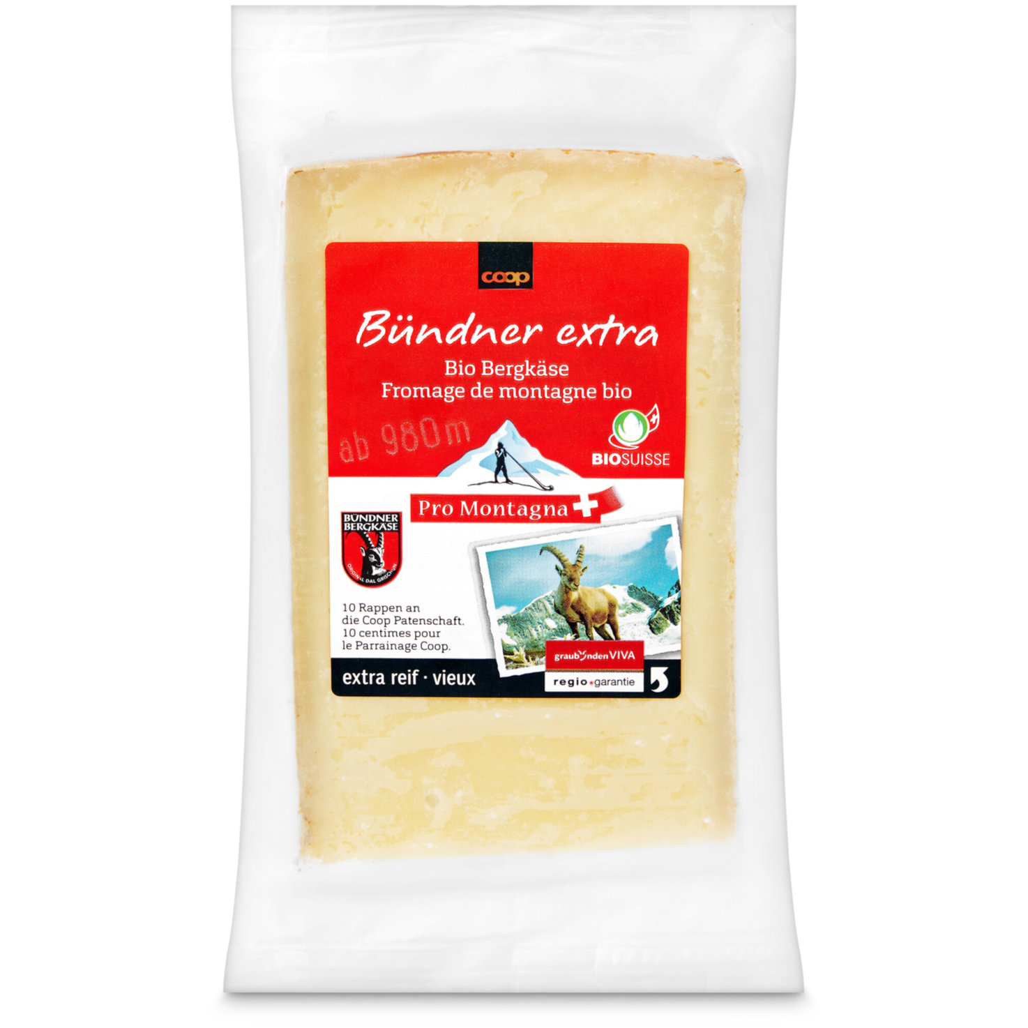 Pro Montagna Bio Bündner Bergkäse extra ca. 300g