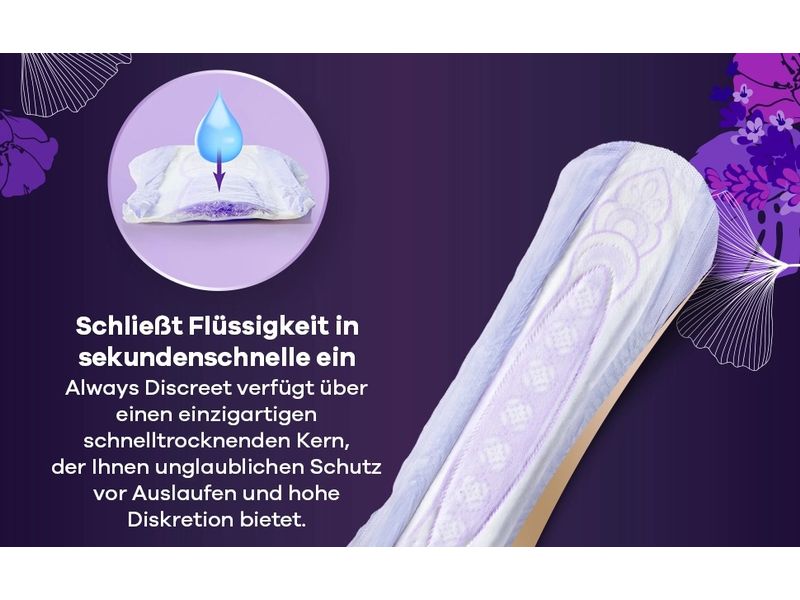 Always Inkontinenz Einlagen Discreet Ultimate Night 48 Stüc Hochwertige Inkontinenzeinlagen bei Blasenschwäche