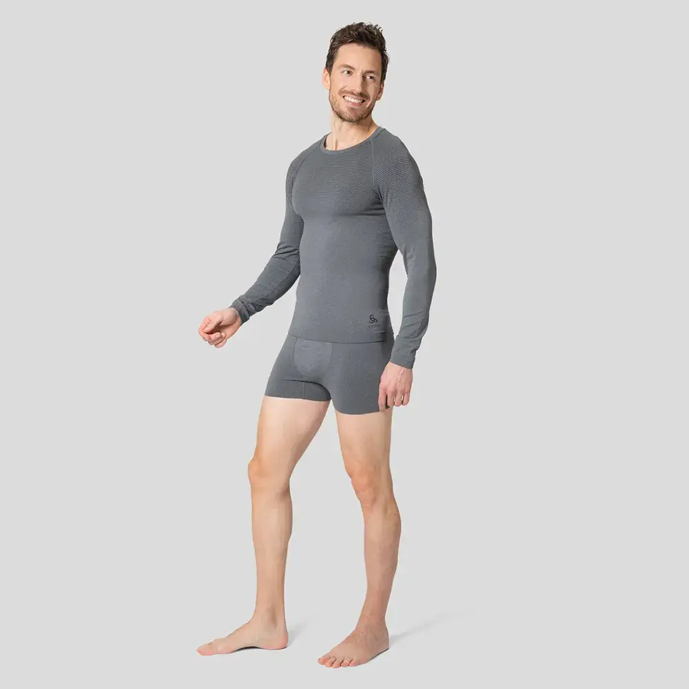 Odlo Performance Light Eco Crew Thermoshirt Lange Mouwen Grijs Heren
