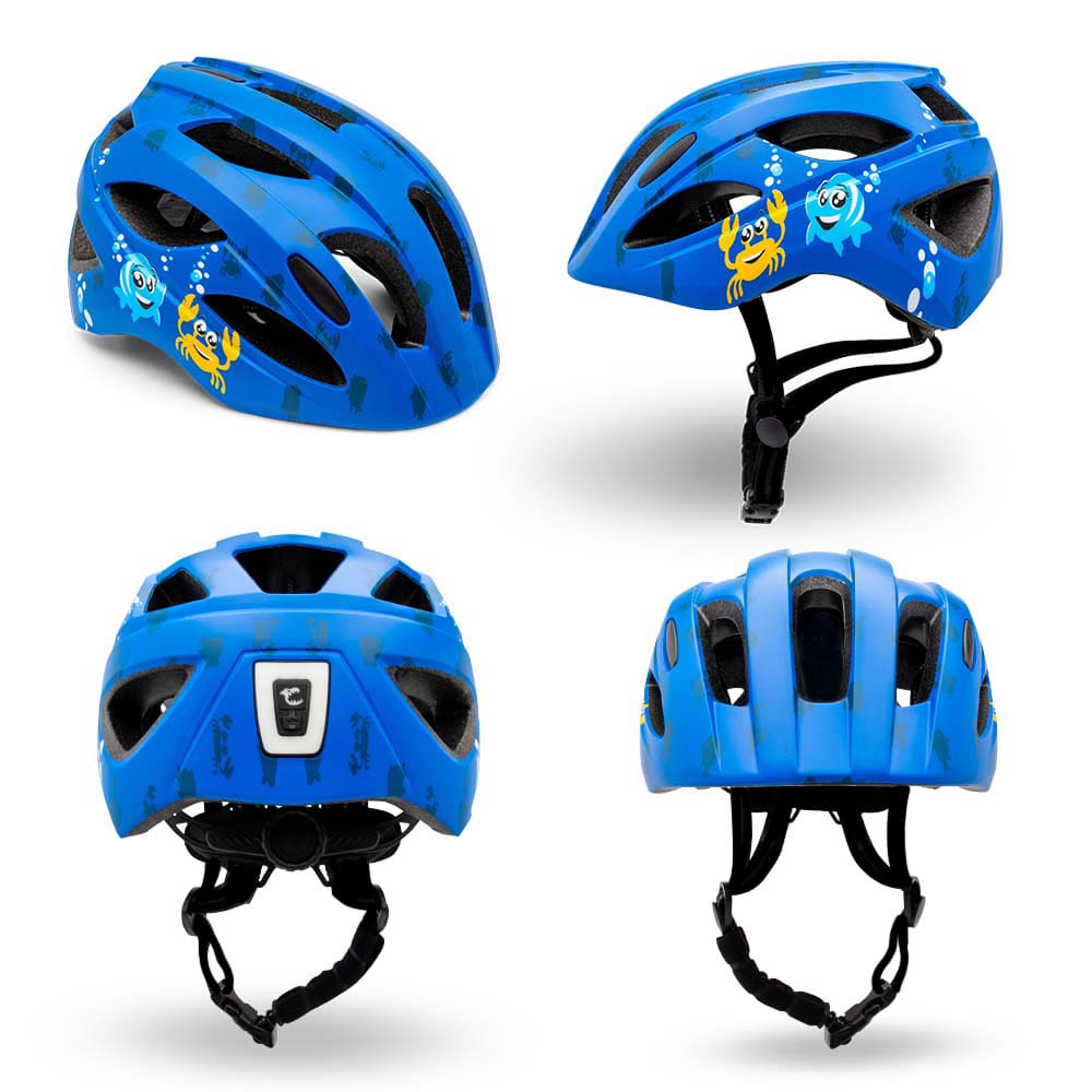 Capacete de ciclismo infantil para crianças de 6 a 12 anos | Azul Oceano | Aprovado pela EN1078
