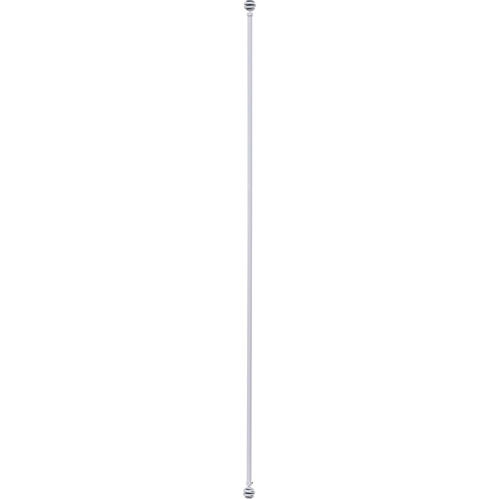 Kit tringle extensible et embout en métal et aluminium blanc laqué 210-380cm