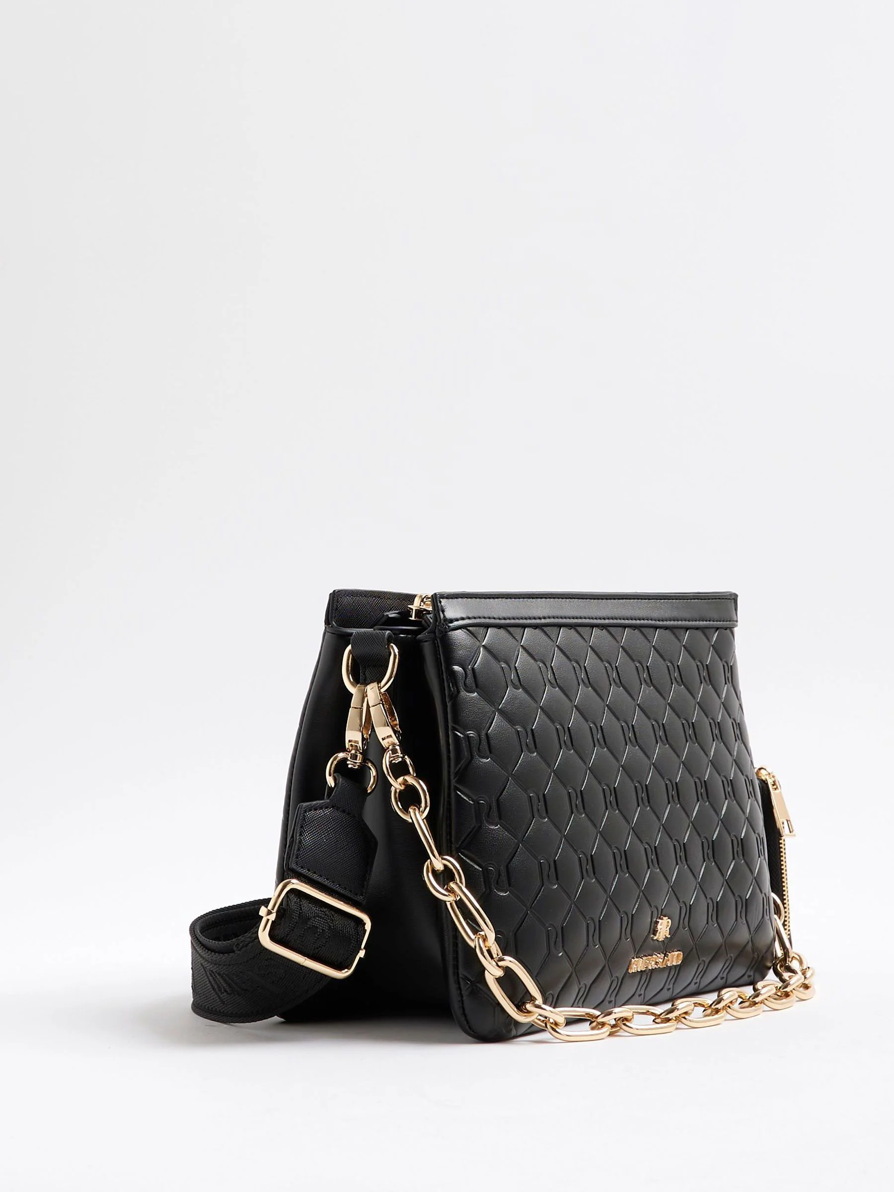 River Island Embossed Chain Pocket Cross-Body Bag