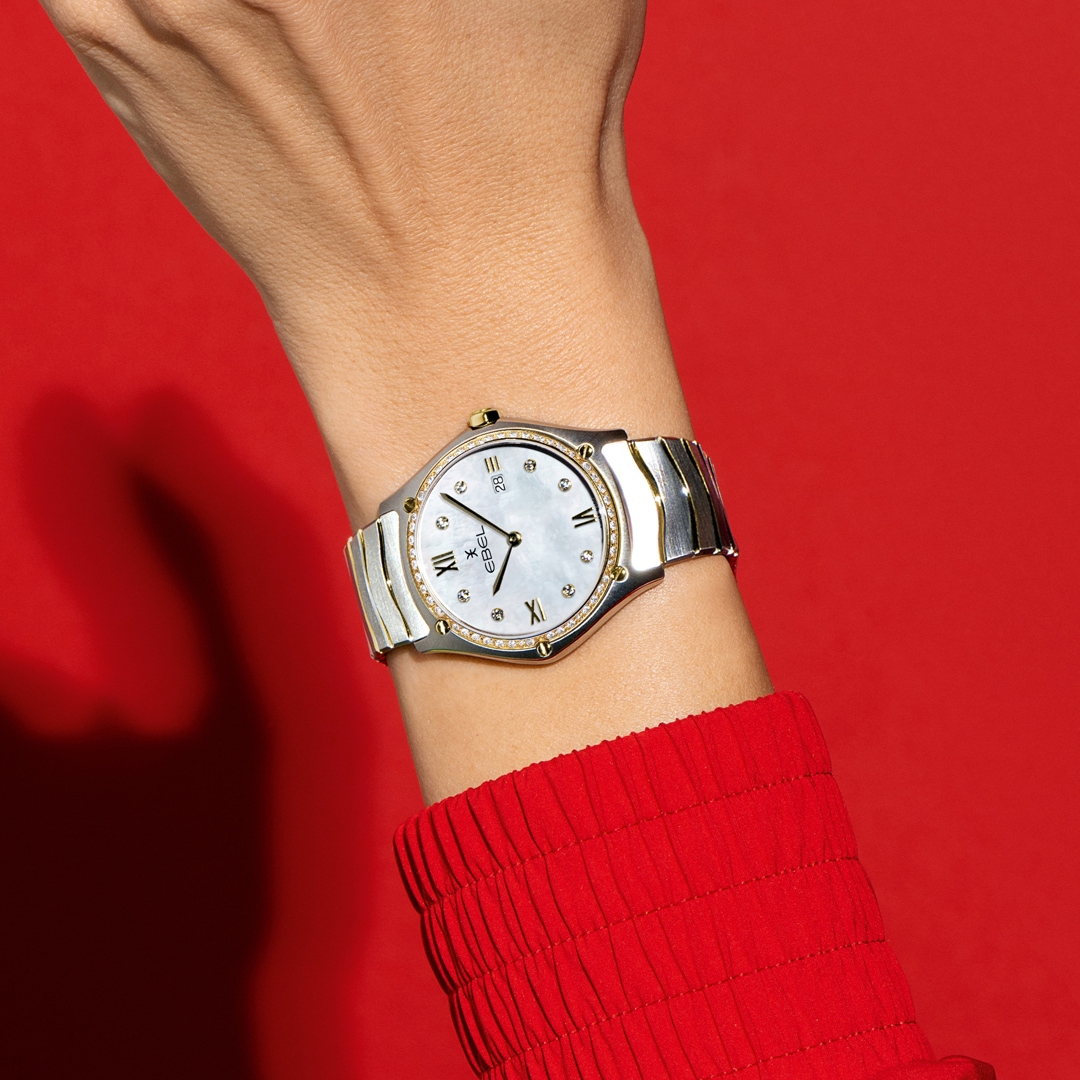 Ebel Sport Classic Lady Diamonds Bicolor / Perlmutt 37mm