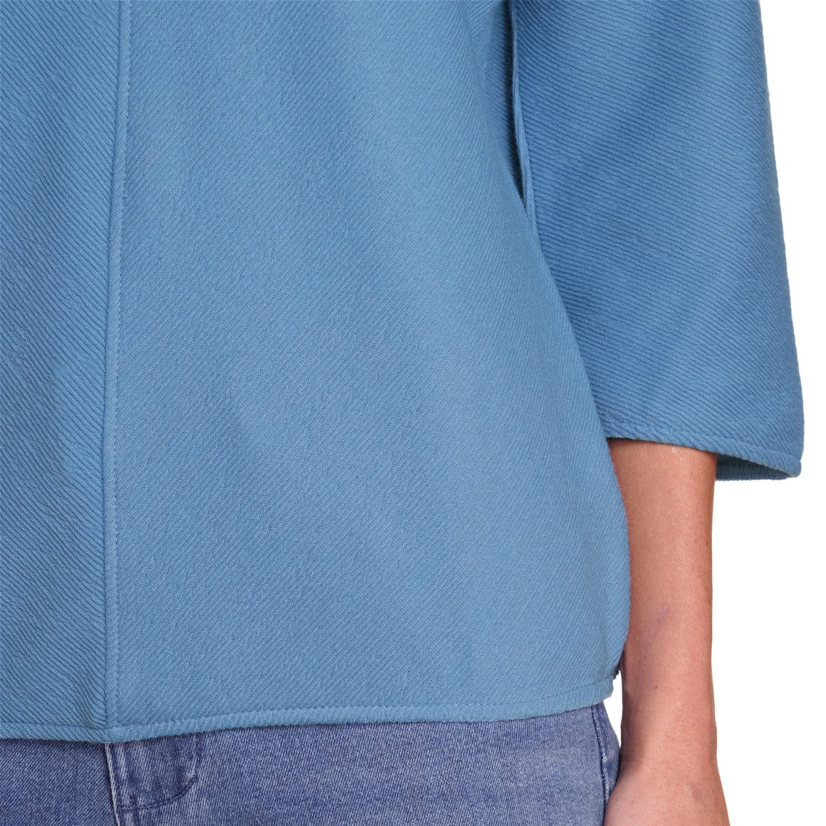Gina Benotti Damen Sweatshirt mit 3/4-Arm hellblau