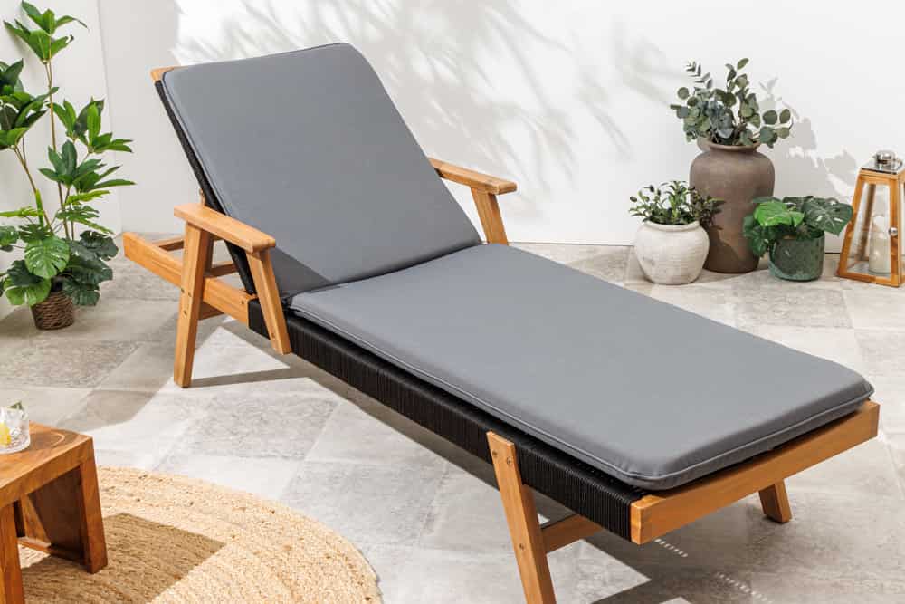 Outdoor Auflage COMFORT LINE 60x192cm anthrazit Polsterkissen für Sonnenliege