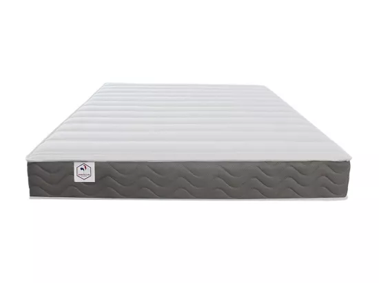 Ensemble 140 x 200 cm sommier coffre naturel clair + matelas mousse HD mémoire de forme et tissu 3D respirant ép.18cm - HEAVEN de YSMÉE