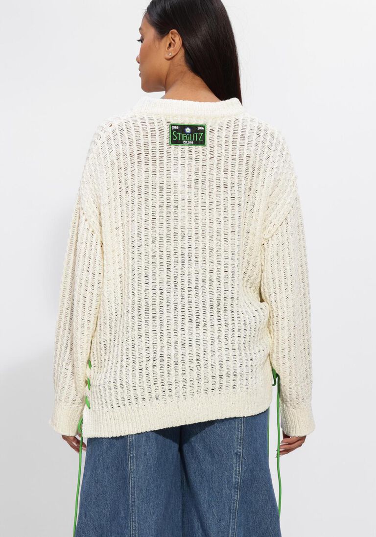 beige stieglitz truien/vesten samya knitted sweater