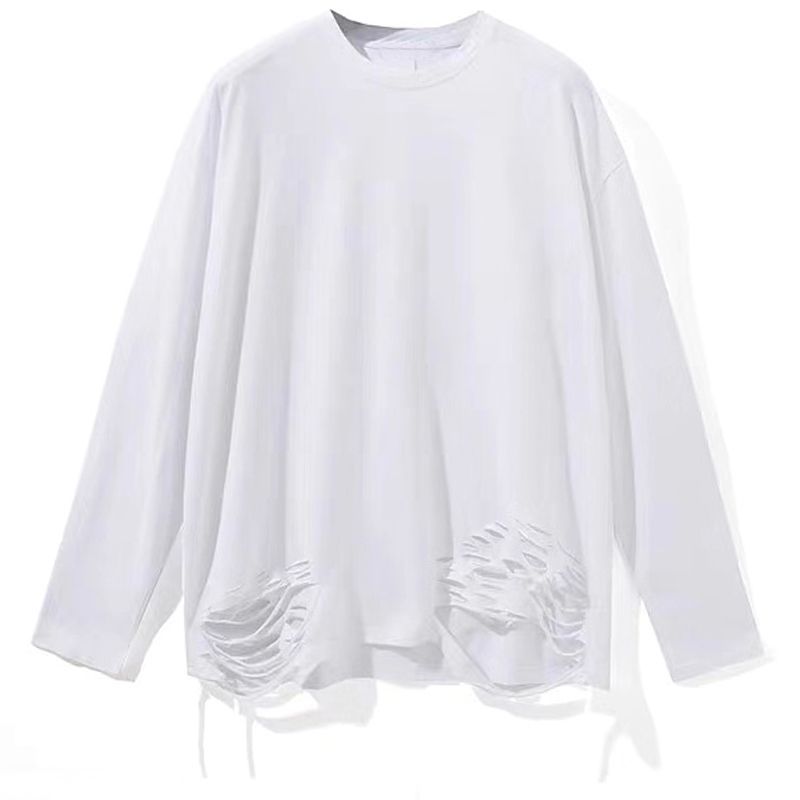 Whyessa - Versleten oversized top met lange mouwen