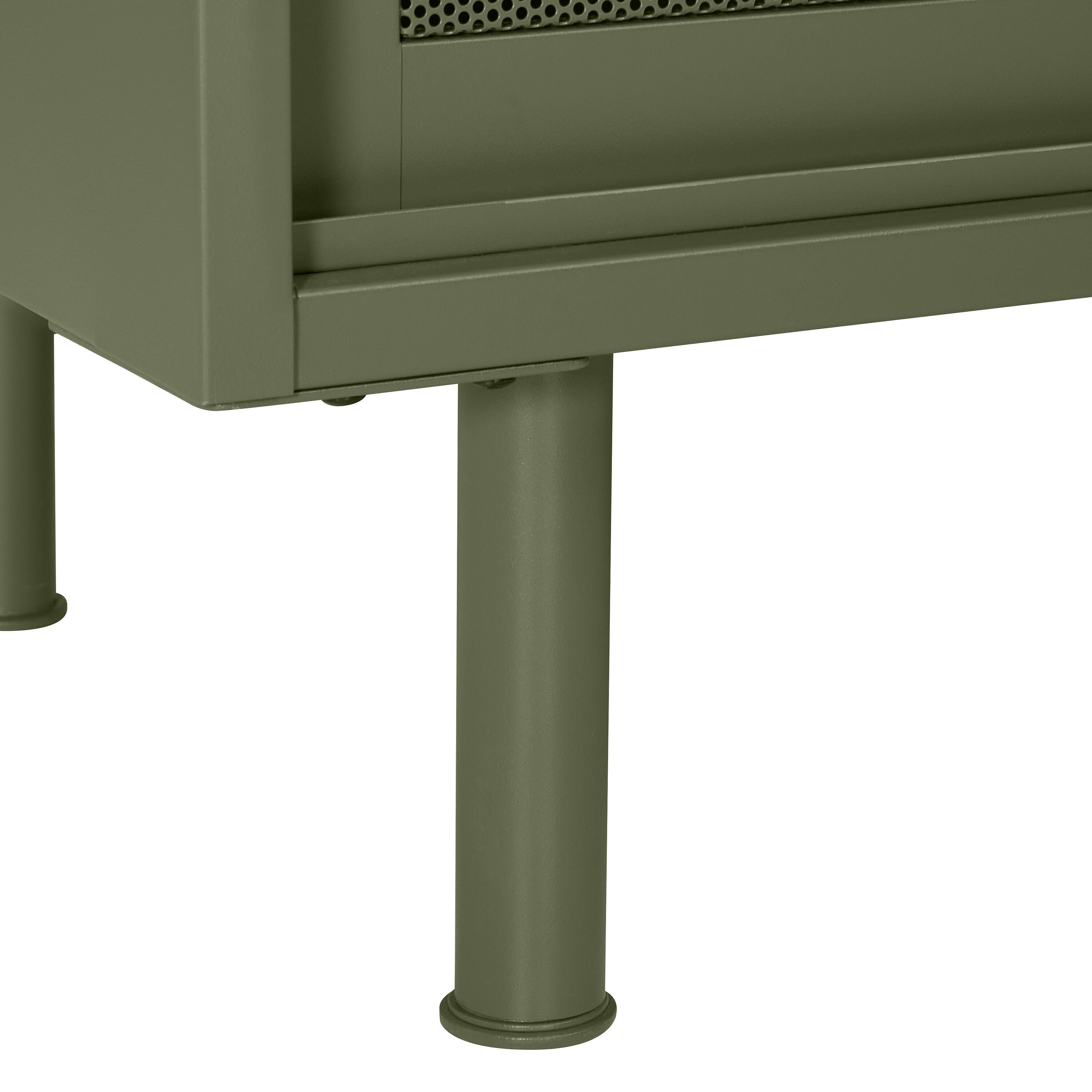 VALENA Highboard grün 90x40x140cm - Grün / B: 90.0 cm x T: 40.0 cm x H: 140.0 cm