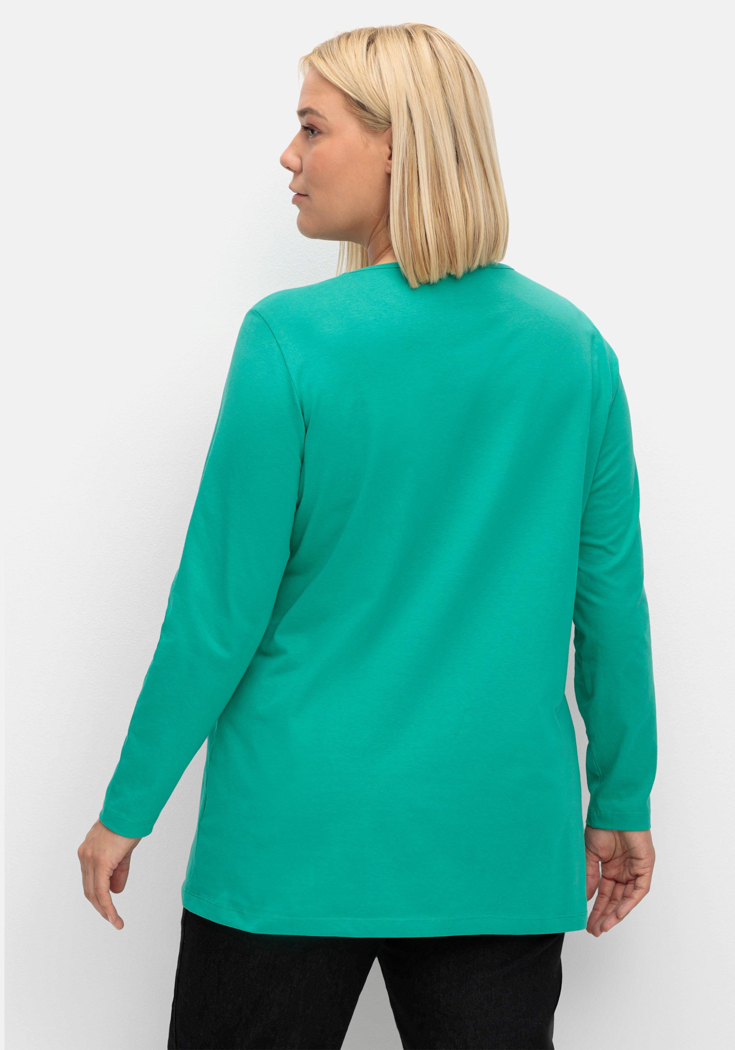 Longshirt mit aufgesetzten Taschen